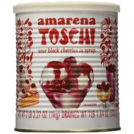 Toschi Amarena Black Cherries in Syrup, 2 LB 3.27 Oz