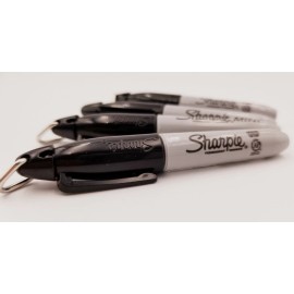 Sharpie Mini Permanent Markers, Fine Point, 1 Count (Pack of 4), Black