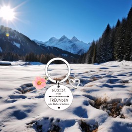 Best Friend Gifts, Key Ring Gifts for Women, Best Friends Lucky Charm Keyring Christmas and Birthday Gifts for Women Girlfriend Colleague, Farewell Gift, Glück Ist,eine Freundin Wie Dich zu Haben