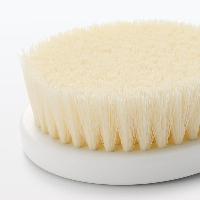 MUJI OEA29A3S Polypropylene Shower Brush, White, Total Length: Approx. 14.6
