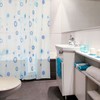 Polka Dots Translucent Shower Curtain Blue Small