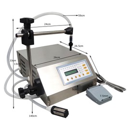 INTBUYING Liquid Filling Machine 3.2L/min Large Flow Liquid Filler with Digital-control System 2ml-3500ml Filling volume Filling Machine for Cosmetics,shampoo,oil