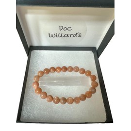 Sunstone 8mm Crystal Bracelet Gift Set with Selenite & Informational Cards, 8mm Stones, Perfect for Crystal Enthusiasts Metaphysical Healing Crystal Stretch Bracelet 7.25-7.50 Inches Unisex Reiki