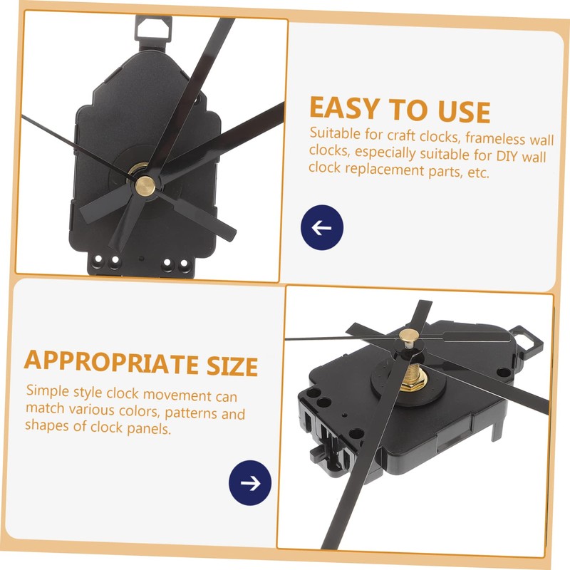 TEHAUX 3 Sets DIY Clock Mechanism Kit with Hands for