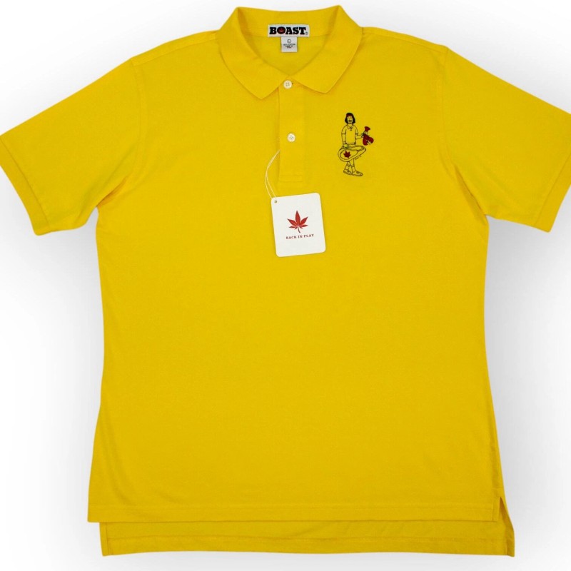 BOAST USA Large '73 Lobster Man Tennis Polo Jersey Cotton