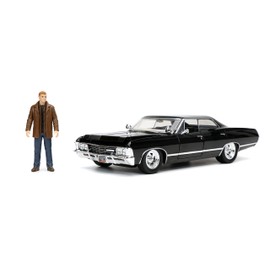 Jada Supernatural 1:24 1967 Chevy Impala Die-cast Car w/Dean Winchester Die-cast Figure, Toys for Kids and Adults