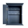 Dark Grey Key Cabinet - keyhole window