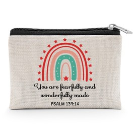 Christian Religious Gifts for Women Faith Inspirational Religious Presents for Daughter Sister Valentines Mothers Day Birthday Present Ideas Catholic Spiritual Gifts for Coworkers Zipper Change Pouch