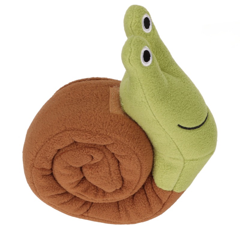 Snail Squeaky Dog Toys Polyester Teething Puzzle Interactive Puppy Chew