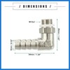 VekAuto Universal Car 90 Degree Brass Fitting Hose Adapter, Hose