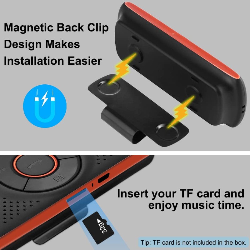 SKYBESS Car Bluetooth Speaker for Cellphone, Portable Bluetooth Handsfree Car