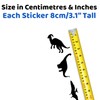 Pack of 15 Jurassic Dinosaur Silhouette Stickers - T-Rex Stickers