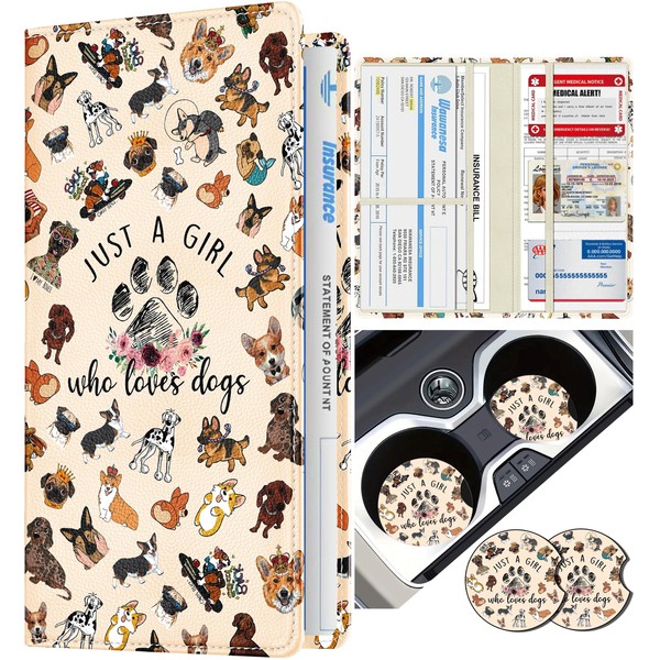 Slohif Car Registration and Insurance Card Holder - Dogs Vehicle