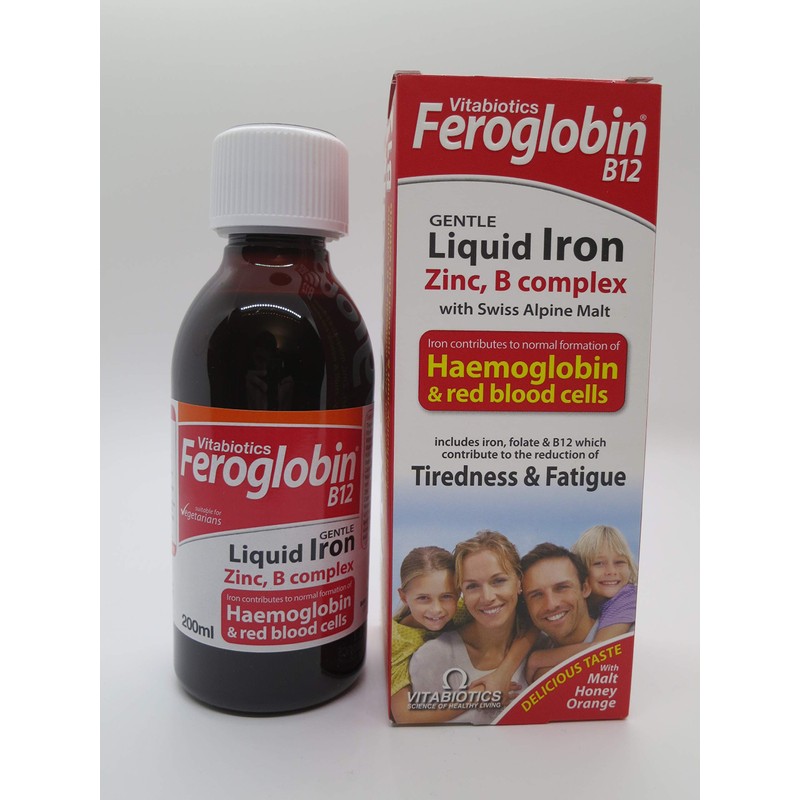 Feroglobin Vitabiotics -B12 Iron Supplement Liquid 200Ml by Feroglobin