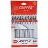 BLACK Ballpoint Pens, Gripper, BLACK, 0.5mm Fine Point, Pack of