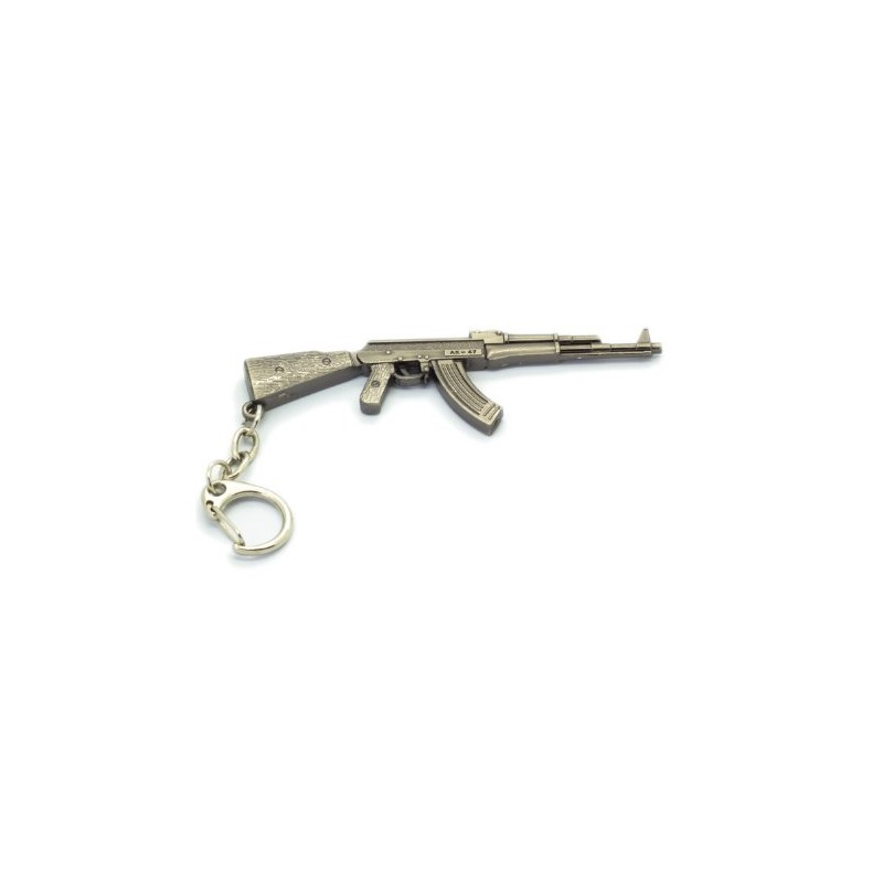 Fat-catz-copy-catz Grey AK47 Rifle Gun Metal Model Keyring Pendant 10cm