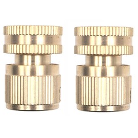 ANCLLO 2 Pack Garden Hose Quick Connect,3/4 inch Brass Female Thread Tap Connector Male Quick Connector Adapter Hose Connectors Hose Fittings for Car Wash Guns Garden Irrigation Systems