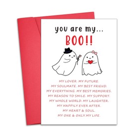 Anniversary Card for Couple Him Husband Boyfriend, 1 Year Anniversary Paper Gifts for Him Her Girlfriend Boyfriend, I Love You Cards for Him Her, Birthday Cards for Husband Boyfriend, You Are My Boo