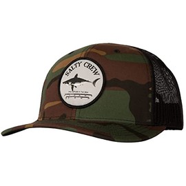 Salty Crew Bruce Retro Trucker Hat Camo OS - Baseball Hat Unisex Adjustable for Adults Premium Cotton Hat Outdoor Sports for Men and Women
