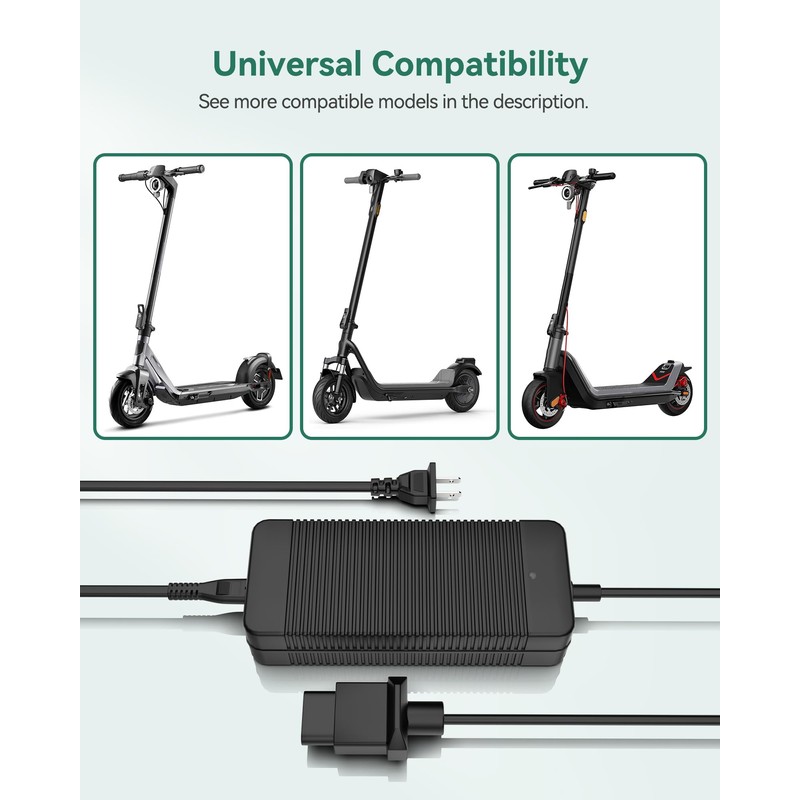FITE ON Battery Charger Compatible with NIU Kqi3/Kqi3 Pro/Kqi3 Max/Kqi3