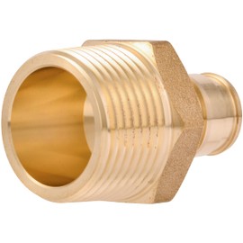 SharkBite 1/2 x 3/4 Inch Expansion MNPT Adapter for PEX-A Pipe, Brass Plumbing Fittings, Male NPT Adapter for PEX-A Tubing, UAB116LFA