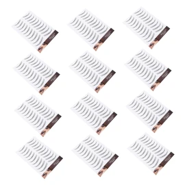 TOVINANNA Fake Eyebrow Stickers 12pcs Imitation Eyebrows Hair-like Texture Instant Full Brows Waterproof Easy Application Natural Look Women's Makeup Essential