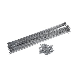 ACROPIX 36pcs 14G J Bend Bicycle Steel Spokes 247mm 9.72" Cycle Spokes with Brass Nipples Steel Spokes for Mountain Bike MTB Car Parts