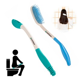 wefaner Toilet Aids Tools Long Reach Comfort Wipe+14" Long Reach Hairbrushes,Long Handle Soft Comb and Brush