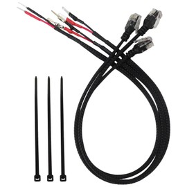 HaeKap 3pcs 16.5" Radar Detector Hardwire Power Cord, Rearview Mirror Plug Cable, with Inline Fuse Holder Compatible with Escort Valentine One Uniden Beltronics