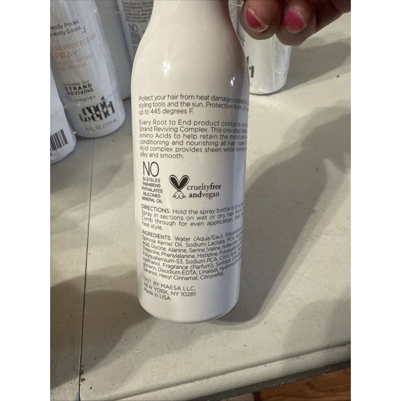 Root To End (2PK) Heat Protectant Spray 6.0oz, Includes Strand