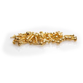 Pack of 100 Mini Wood Screws DIN 96 (Flat-Head Hexagonal Head) Brass 2 x 12 mm for Model Making or Restoration