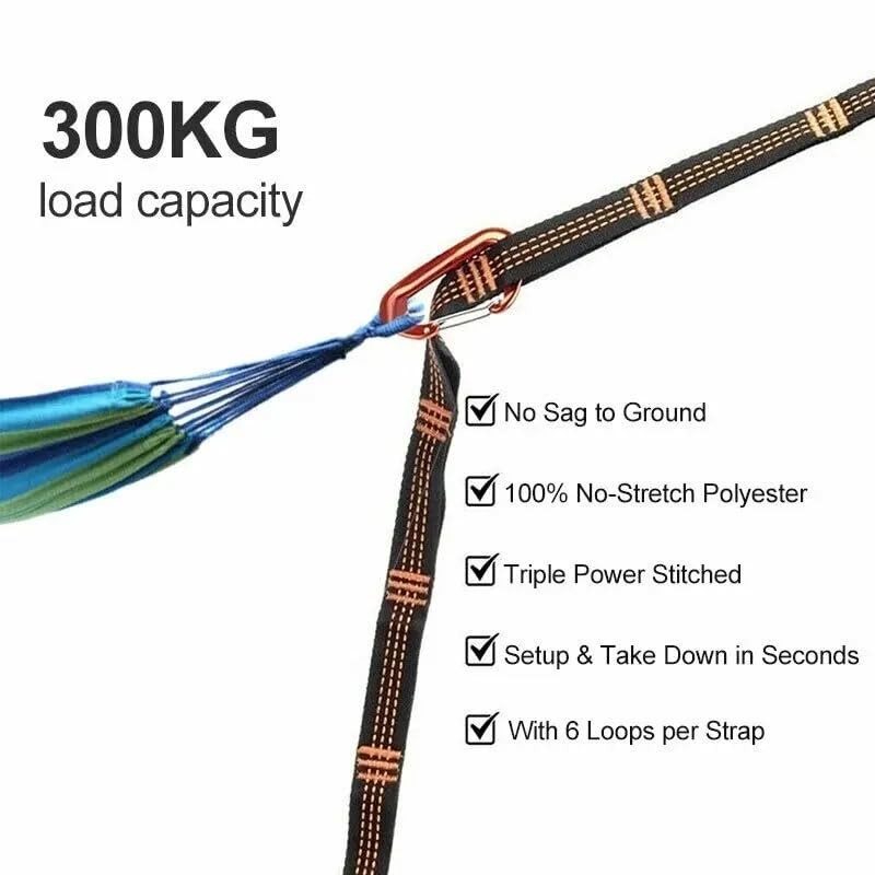 Hammock Straps 2 Pack – Heavy Duty 2M Tree Hanging