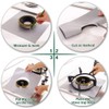 Luxerlife Stove Burner Covers Upgraded Double Thickness Silver Reusable Non-Stick
