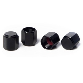 Circuit Performance VC5 Series Black Aluminum Valve Stem Caps (Set of 4)