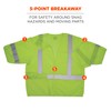 Ergodyne GloWear 8315BA Class 3 Tear Away Safety Vest, Hi