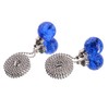2PCS Blue Pull Chain Crystal Glass Ice Cracked Ball Pull