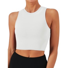 Natural Feelings Nudi - Sujetadores deportivos para mujer, con relleno extraíble, sin mangas, para entrenamiento, para fitness, Blanco, XS