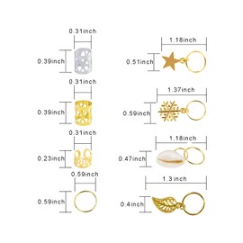 90 Pcs Hair Jewelry for Braids Dreadlocks Beads Braid Hair Rings Hair Clips Adjustable Metal Cuffs for Hair Braids Accessories