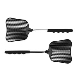 Telescopic Fly Swatters, Durable Plastic Fly Swatter Heavy Duty Set with Stainless Steel Handle for Home, Classroom and Office.
