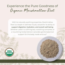 Starwest Botanicals Organic Marshmallow Root Powder - Dried Herb for Tea, Capsules, & Herbal Blends, Certified Kosher, Non-GMO - 4 oz Pouch