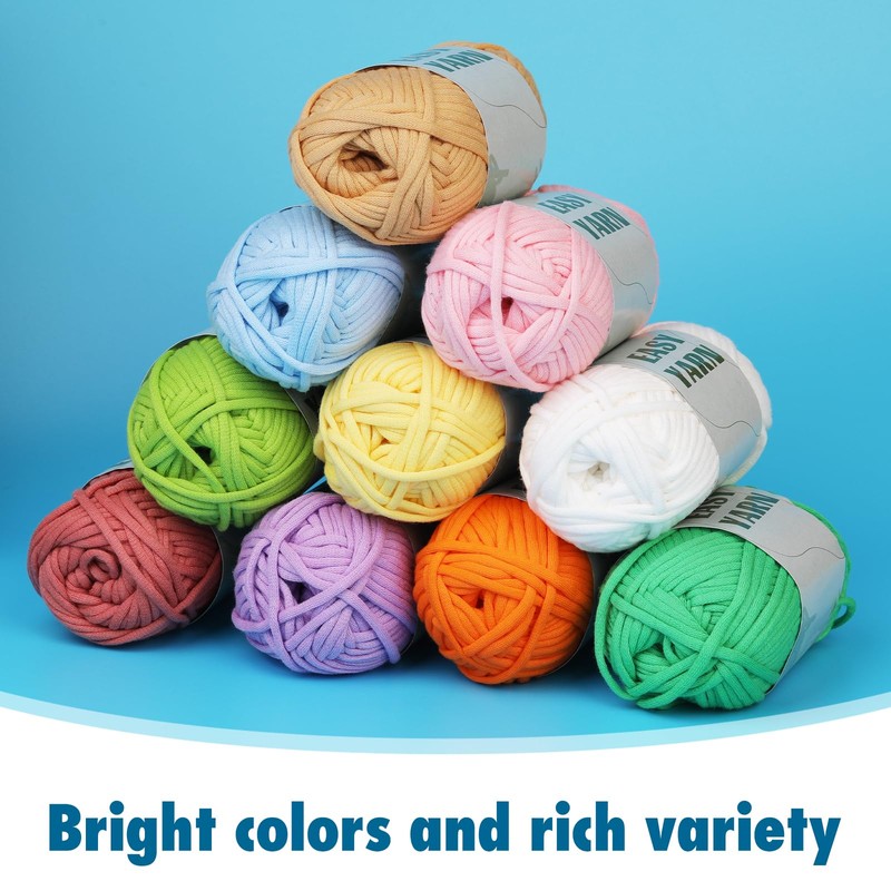 dipeer 4x50g Cowboy Blue Yarn, Crochet & Knitting Yarn for