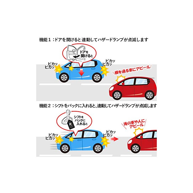 Alphard Vellfire 30 Series Door Open & Back Hazard &