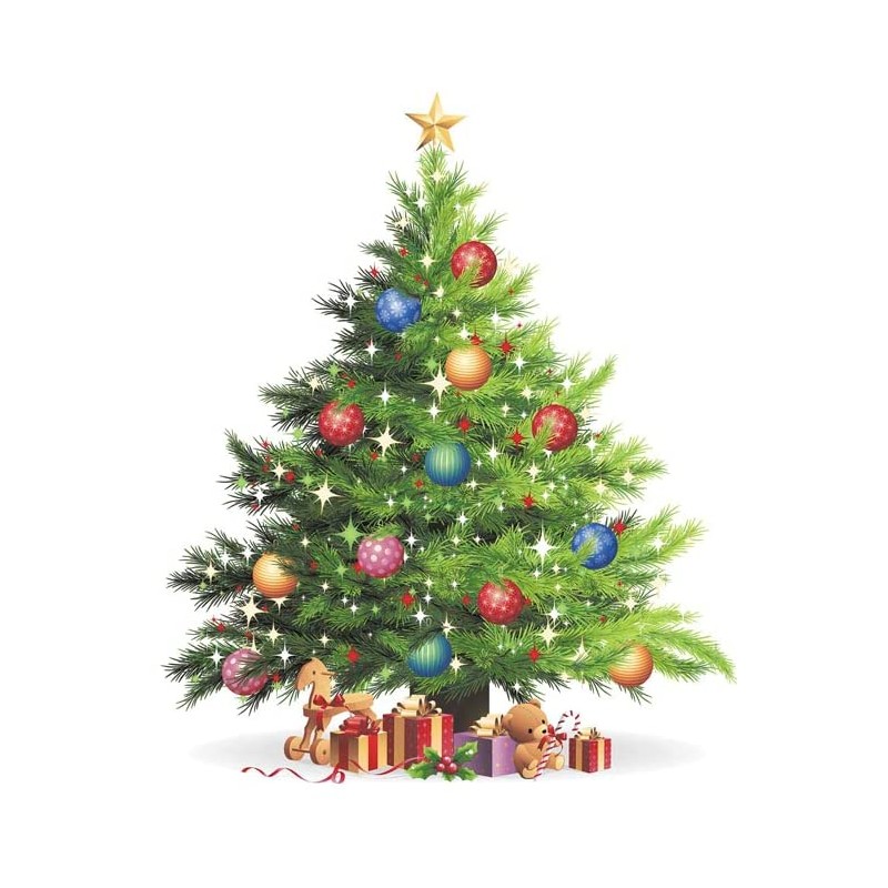 Rainbow Decors Xmas Tree Christmas Pudding Ceramic Decorated Baking Bowl