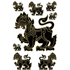 1 Sheet Lion Dragon Sticker Motorsport Motocross Car Tuning Sticker Film 1 Sheet 270 mm x 180 mm Weatherproof or for Model Making