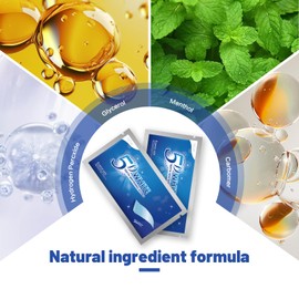 5D Teeth Whitening Strips 42Pairs，Teeth Whitening Gel, Teeth Whitening Kit for Teeth Whitening, Deeply Cleanses Teeth,Daily Oral Care, Travel Essentials