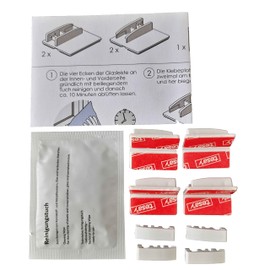 Piastre adesive per tende plissettate con scarpa di serraggio, fissaggio da incollare senza forare, alternativa Klemmfix – Compatibilità universale – Facile montaggio su finestre in PVC e alluminio