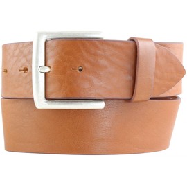 BELTINGER Denim Belt Made of Full Cowhide Leather 5 cm Leather Belt for Men 50 mm Wide Men's Belt Made of Genuine Leather, Tabac, Antique Silver