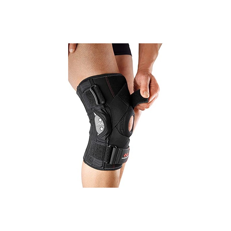 McDavid Rodillera articulada, con correas cruzadas Negro X-large