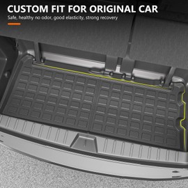 powoq Trunk Mat Compatible with 2021-2025 Toyota Sienna 3rd Row Cargo Liner TPE Rear Trunk Liner Mat Replacement for 2021 2022 2023 2024 2025 Toyota Sienna Accessories(Trunk Mat)