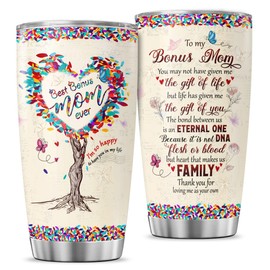 JENOIS Mom Gifts, Tumblers Mothers Mother Women Coffee Ever Handle Mama Day Cups Insulated Funny For, Tumbler 20 Oz With Lid And Straw, Best Bonus Mom